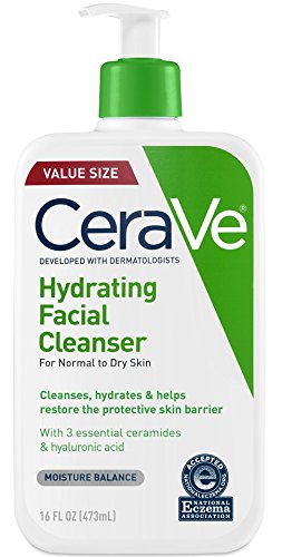 CeraVe Hydrating Face Wash | 16 Ounce | Daily Facial Cleanser for Dry Skin | Fragrance Free